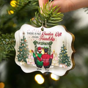 Best Friends There Is No Greater Gift Than Friendship - Personalized Medallion Wooden Ornament - Christmas Gift for Him/Her, Besties, Friends, Sister/Brother 3 AK335 ELE1102 Mockup1 2000x 7d7a1e27 eea8 4a13 aeb7 c4a83bcf151b.png