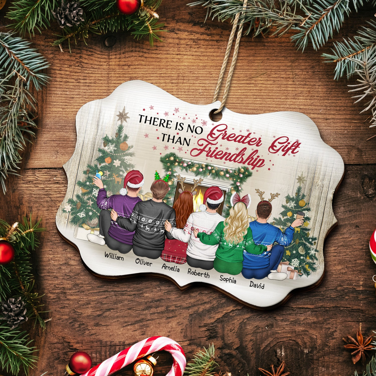 Best Friends There Is No Greater Gift Than Friendship – Personalized Medallion Wooden Ornament – Christmas Gift for Him/Her, Besties, Friends, Sister/Brother Best Friends There Is No Greater Gift Than Friendship – Personalized Medallion Wooden Ornament – Christmas Gift for Him/Her, Besties, Friends, Sister/Brother