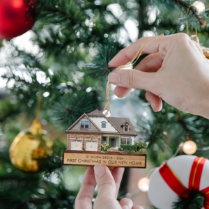 Custom House Photo Ornament, House Photo Ornament, Christmas Ornament, Family Ornament, Christmas Decor, Christmas Gift for Family 2 House 5.png