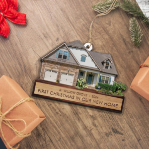Custom House Photo Ornament, House Photo Ornament, Christmas Ornament, Family Ornament, Christmas Decor, Christmas Gift for Family 6 House 6.png