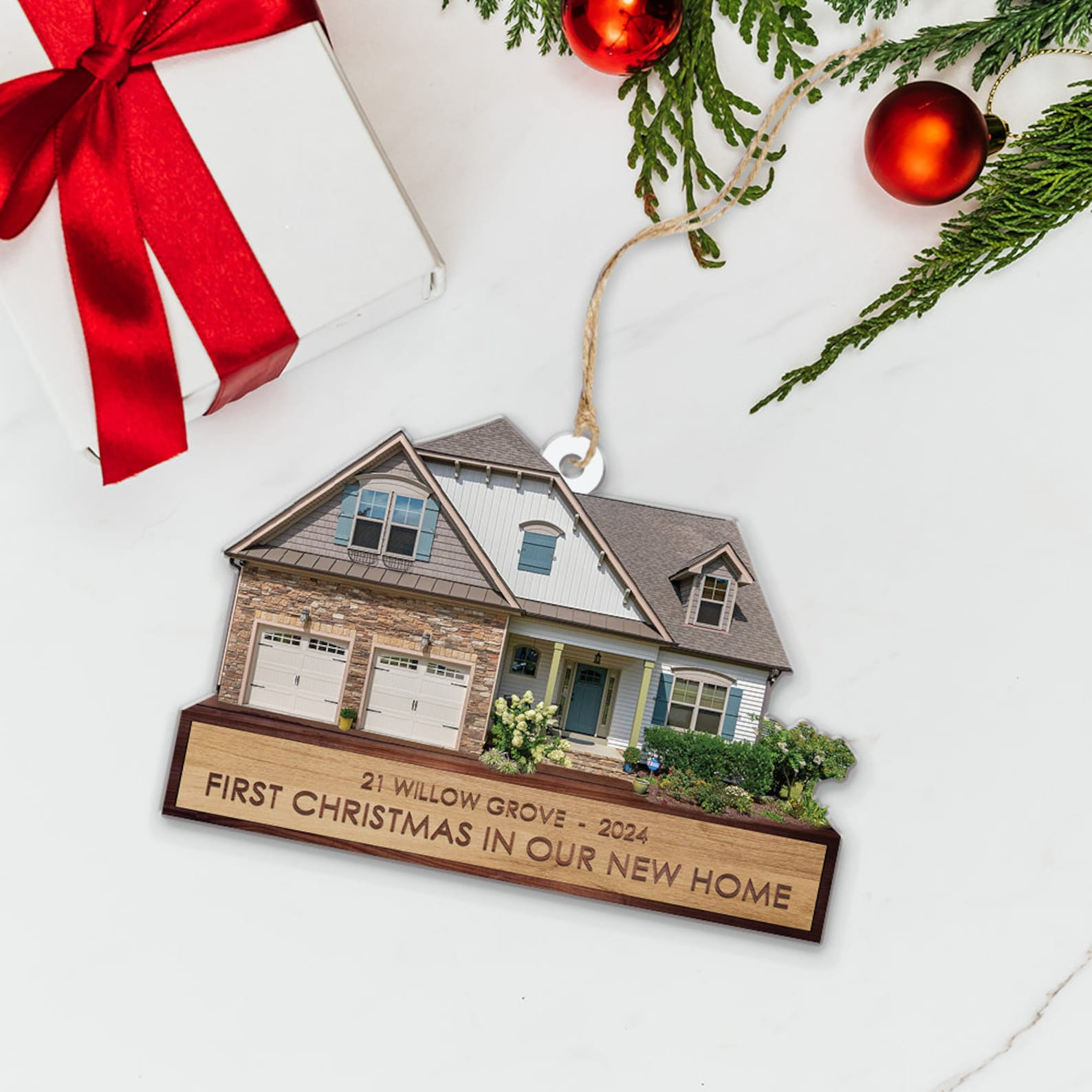 Custom House Photo Ornament, House Photo Ornament, Christmas Ornament, Family Ornament, Christmas Decor, Christmas Gift for Family Custom House Photo Ornament, House Photo Ornament, Christmas Ornament, Family Ornament, Christmas Decor, Christmas Gift for Family