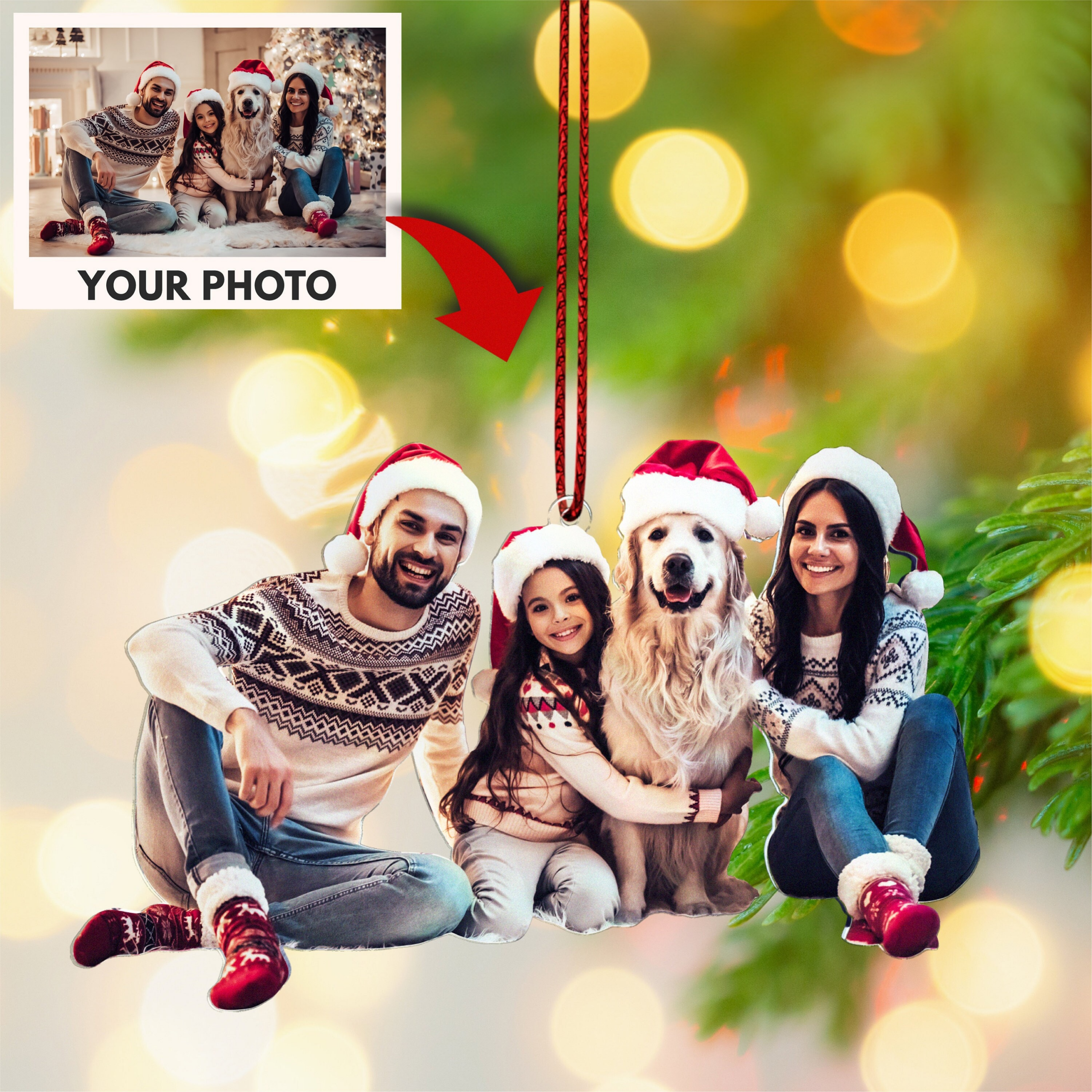 Christmas Ornament Photo Ornament, Personalized Ornament, Custom Family Photo Ornament, Acrylic Picture Ornament, Family Ornaments Christmas Ornament Photo Ornament, Personalized Ornament, Custom Family Photo Ornament, Acrylic Picture Ornament, Family Ornaments