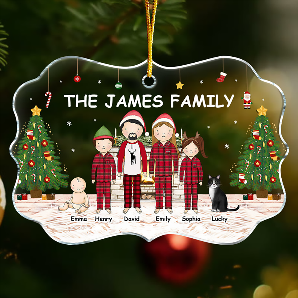 Personalized Gift For Family Christmas Ornament – Personalized Medallion Acrylic Ornament – Gift for Him/Her, Sister/Brother, Family Members Personalized Gift For Family Christmas Ornament – Personalized Medallion Acrylic Ornament – Gift for Him/Her, Sister/Brother, Family Members