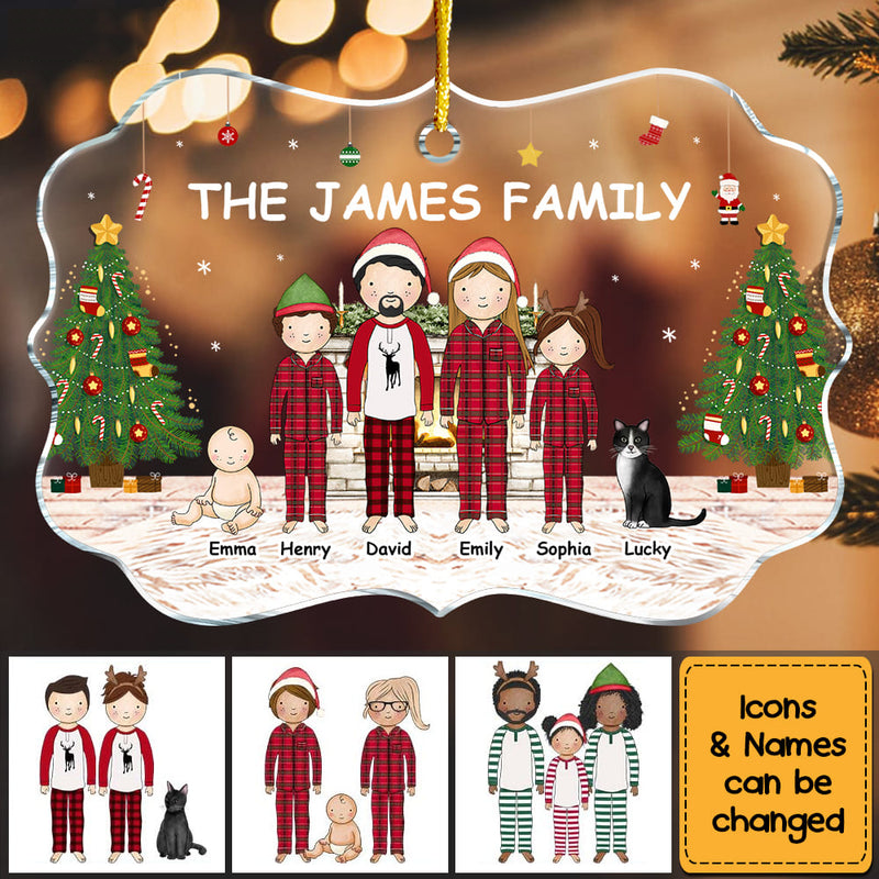 Personalized Gift For Family Christmas Ornament – Personalized Medallion Acrylic Ornament – Gift for Him/Her, Sister/Brother, Family Members Personalized Gift For Family Christmas Ornament – Personalized Medallion Acrylic Ornament – Gift for Him/Her, Sister/Brother, Family Members