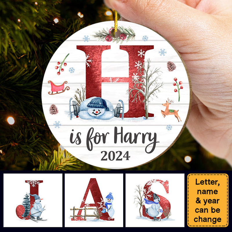 Personalized Name Ornament – Personalized Circle Wood Ornament – Christmas Gifts For Son, Daughter, Granddaughter, Grandson, Kids Personalized Name Ornament – Personalized Circle Wood Ornament – Christmas Gifts For Son, Daughter, Granddaughter, Grandson, Kids