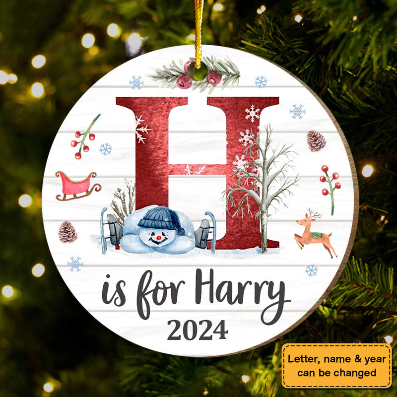 Personalized Name Ornament – Personalized Circle Wood Ornament – Christmas Gifts For Son, Daughter, Granddaughter, Grandson, Kids Personalized Name Ornament – Personalized Circle Wood Ornament – Christmas Gifts For Son, Daughter, Granddaughter, Grandson, Kids