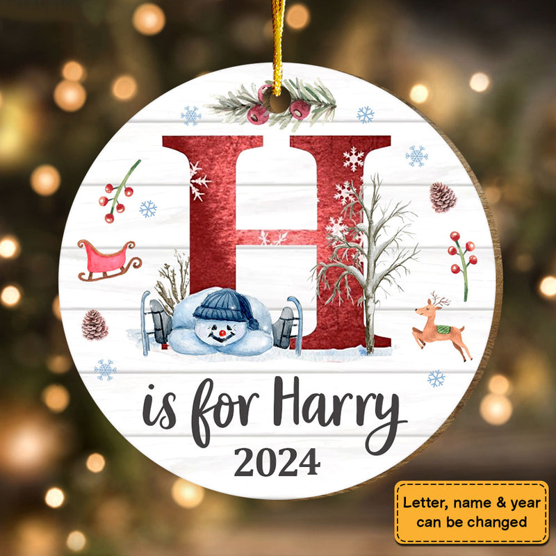 Personalized Name Ornament – Personalized Circle Wood Ornament – Christmas Gifts For Son, Daughter, Granddaughter, Grandson, Kids Personalized Name Ornament – Personalized Circle Wood Ornament – Christmas Gifts For Son, Daughter, Granddaughter, Grandson, Kids