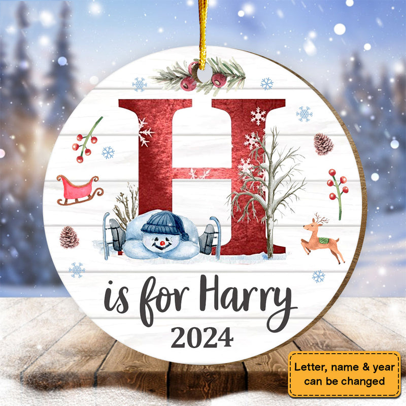 Personalized Name Ornament – Personalized Circle Wood Ornament – Christmas Gifts For Son, Daughter, Granddaughter, Grandson, Kids Personalized Name Ornament – Personalized Circle Wood Ornament – Christmas Gifts For Son, Daughter, Granddaughter, Grandson, Kids