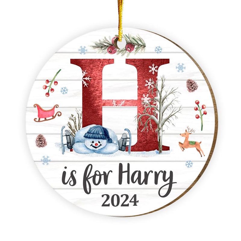 Personalized Name Ornament – Personalized Circle Wood Ornament – Christmas Gifts For Son, Daughter, Granddaughter, Grandson, Kids Personalized Name Ornament – Personalized Circle Wood Ornament – Christmas Gifts For Son, Daughter, Granddaughter, Grandson, Kids