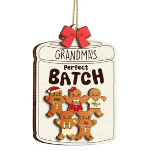 Grandma Grandpa Mom Dad Perfect Batch – Personalized Custom 2-layered Wood Ornament – Gift For Mom, Dad, Grandparents