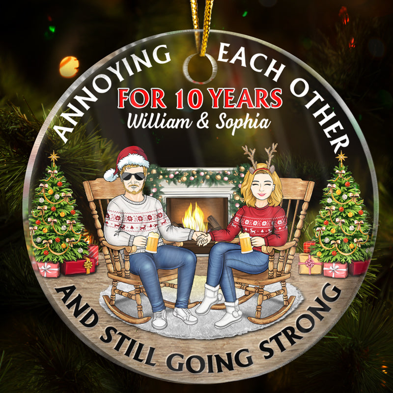 Christmas Family Couple Annoying Each Other For Years – Personalized Circle Acrylic Ornament – Gift For Couple, Husband, Wife Christmas Family Couple Annoying Each Other For Years – Personalized Circle Acrylic Ornament – Gift For Couple, Husband, Wife