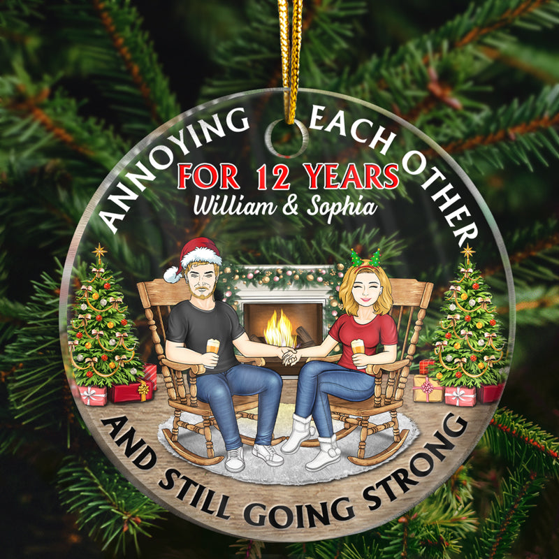 Christmas Family Couple Annoying Each Other For Years – Personalized Circle Acrylic Ornament – Gift For Couple, Husband, Wife Christmas Family Couple Annoying Each Other For Years – Personalized Circle Acrylic Ornament – Gift For Couple, Husband, Wife