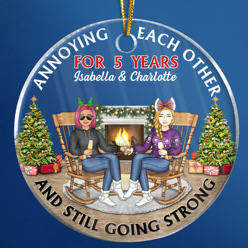 Christmas Family Couple Annoying Each Other For Years – Personalized Circle Acrylic Ornament – Gift For Couple, Husband, Wife Christmas Family Couple Annoying Each Other For Years – Personalized Circle Acrylic Ornament – Gift For Couple, Husband, Wife