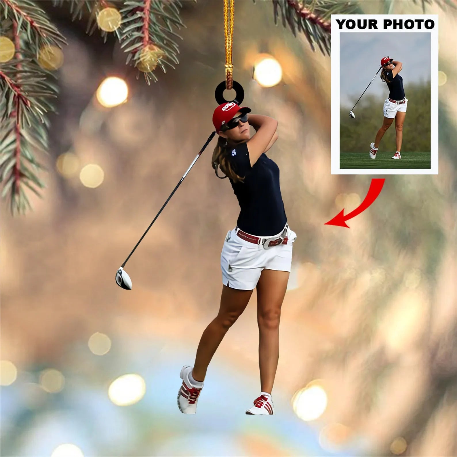 Personalized Golfer Photo Ornament – Custom Gift for Golf Players, Lovers, Golf Team, Golf Club | Christmas Ornament Personalized Golfer Photo Ornament – Custom Gift for Golf Players, Lovers, Golf Team, Golf Club | Christmas Ornament