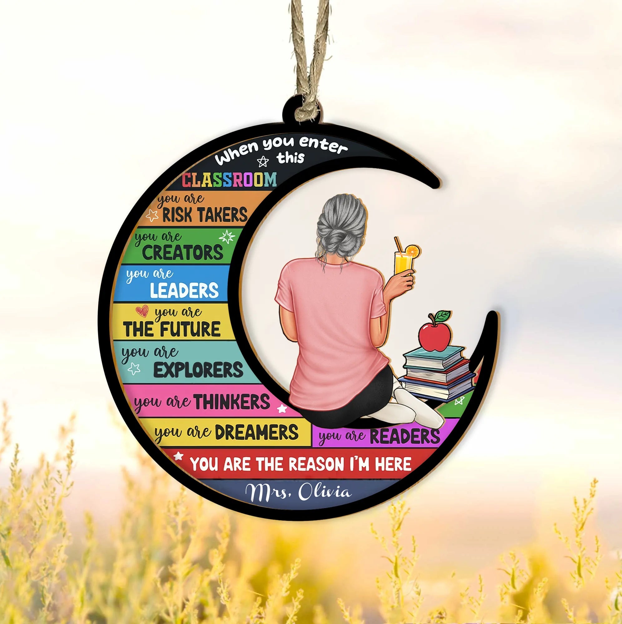 Personalized Teacher Appreciation Suncatcher Ornament, Custom Principal Gift, Teacher Thank You Gift, Back To School Gift, Gift For Teacher Personalized Teacher Appreciation Suncatcher Ornament, Custom Principal Gift, Teacher Thank You Gift, Back To School Gift, Gift For Teacher