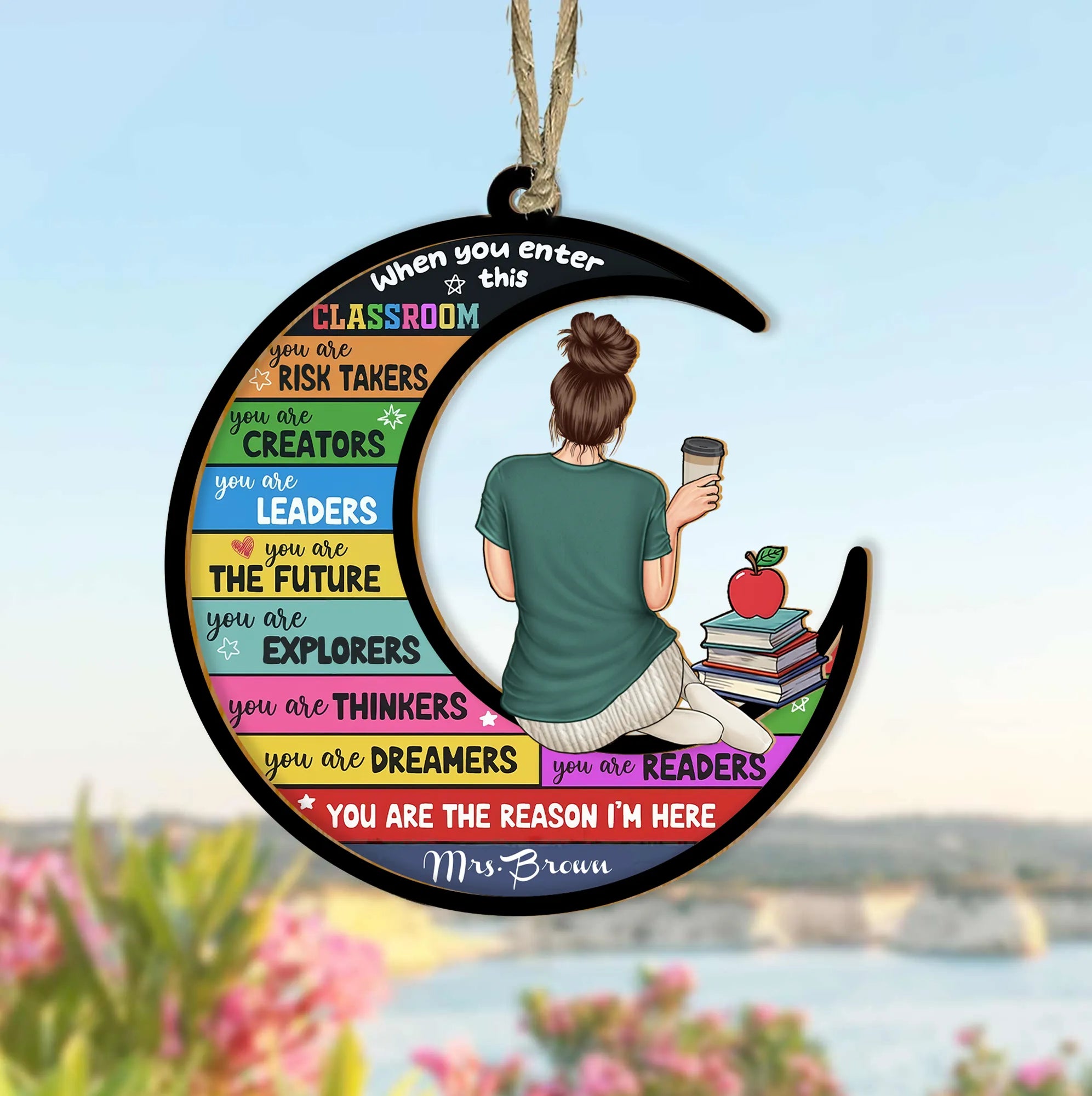 Personalized Teacher Appreciation Suncatcher Ornament, Custom Principal Gift, Teacher Thank You Gift, Back To School Gift, Gift For Teacher Personalized Teacher Appreciation Suncatcher Ornament, Custom Principal Gift, Teacher Thank You Gift, Back To School Gift, Gift For Teacher