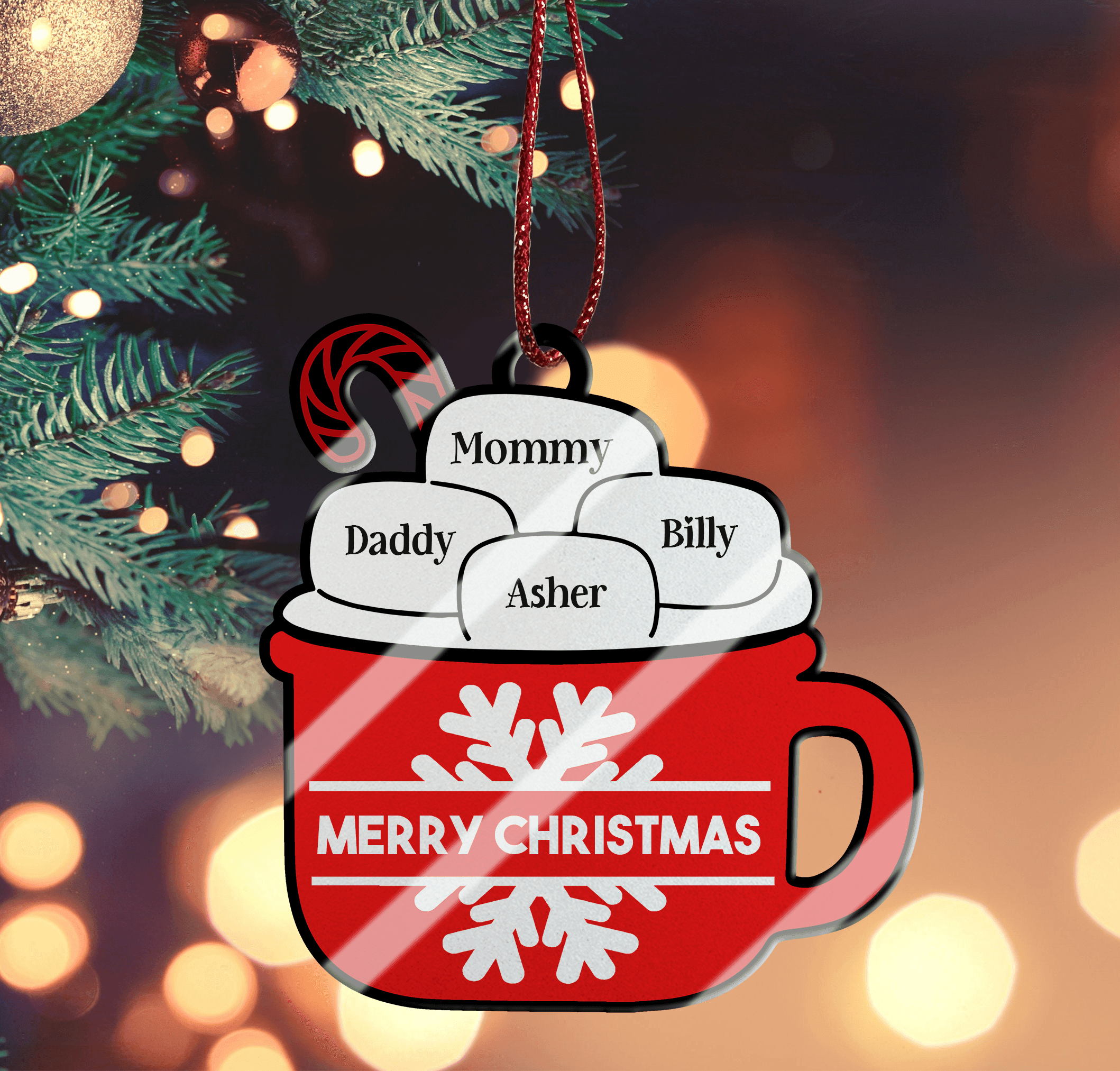 Christmas Family Hot Chocolate Ornament – Custom Ornament Acrylic – Christmas Gift for Family, Couples, Friends, Babies, Mothers and Grandma Christmas Family Hot Chocolate Ornament – Custom Ornament Acrylic – Christmas Gift for Family, Couples, Friends, Babies, Mothers and Grandma