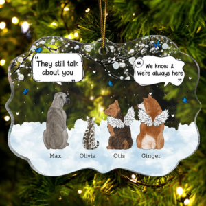 They Still Talk About You Pet Memorial – Personalized Medallion Acrylic Ornament – Sympathy Gift For Pet Owners, Pet Lovers