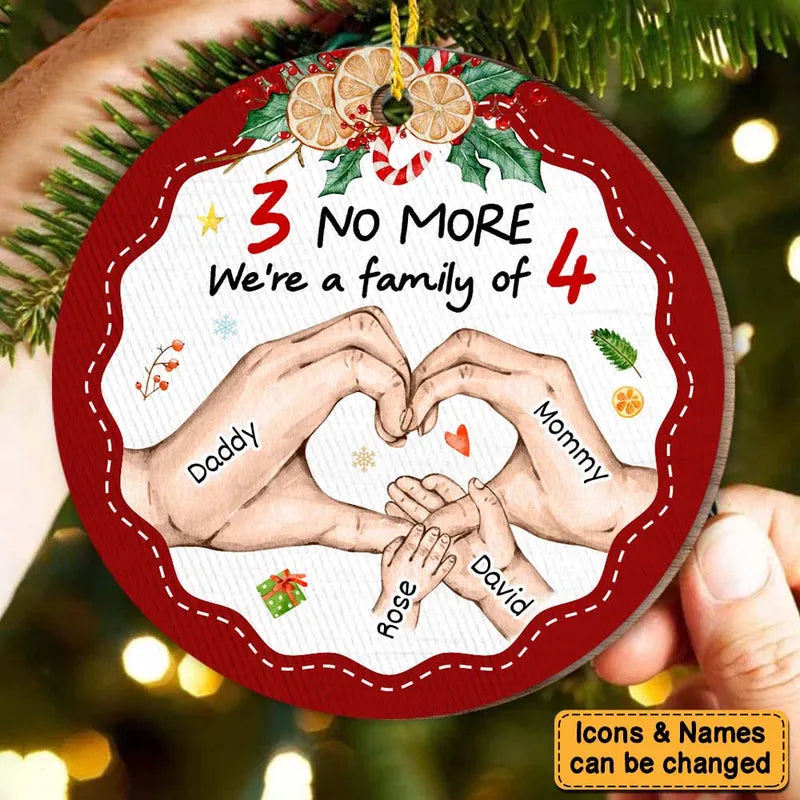 Personalized Gift For Baby First We’re Family Of Four Circle Ornament Personalized Gift For Baby First We’re Family Of Four Circle Ornament
