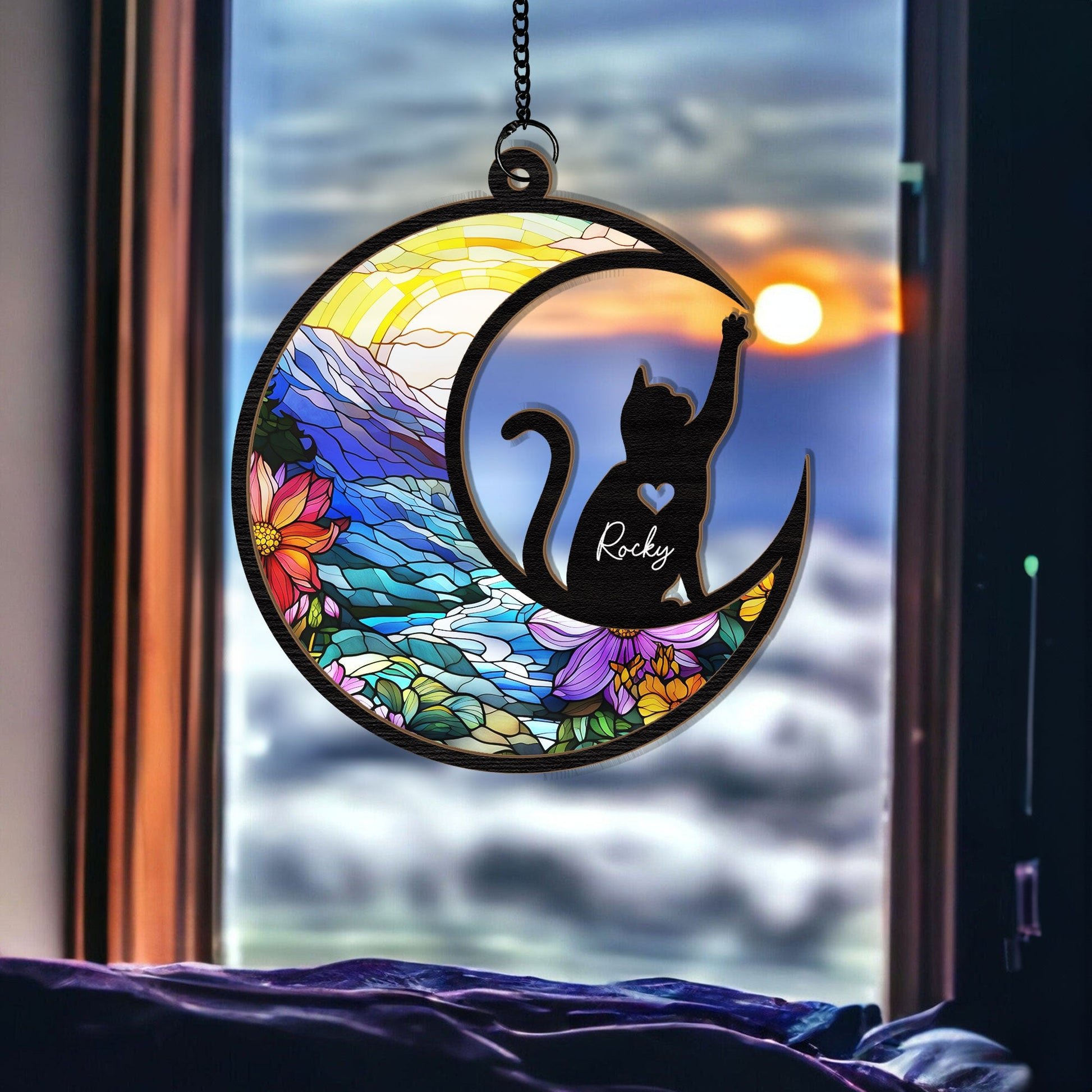 Pet Loss Dog/Cat – Personalized Window Hanging Suncatcher Ornament – Memorial Gift, Remembrance, Bereavement for Dog/Cat Owner Pet Loss Dog/Cat – Personalized Window Hanging Suncatcher Ornament – Memorial Gift, Remembrance, Bereavement for Dog/Cat Owner