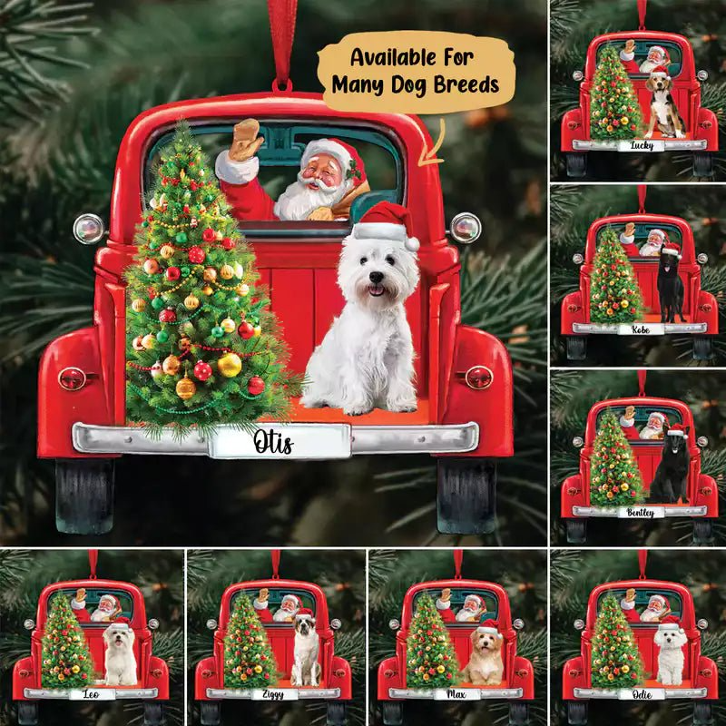 Santa & Dog Christmas – Personalized Custom Shaped Acrylic Ornament – Christmas Gift for Dog Lovers, Pet Lovers, Dog Mom, Dog Dad Santa & Dog Christmas – Personalized Custom Shaped Acrylic Ornament – Christmas Gift for Dog Lovers, Pet Lovers, Dog Mom, Dog Dad