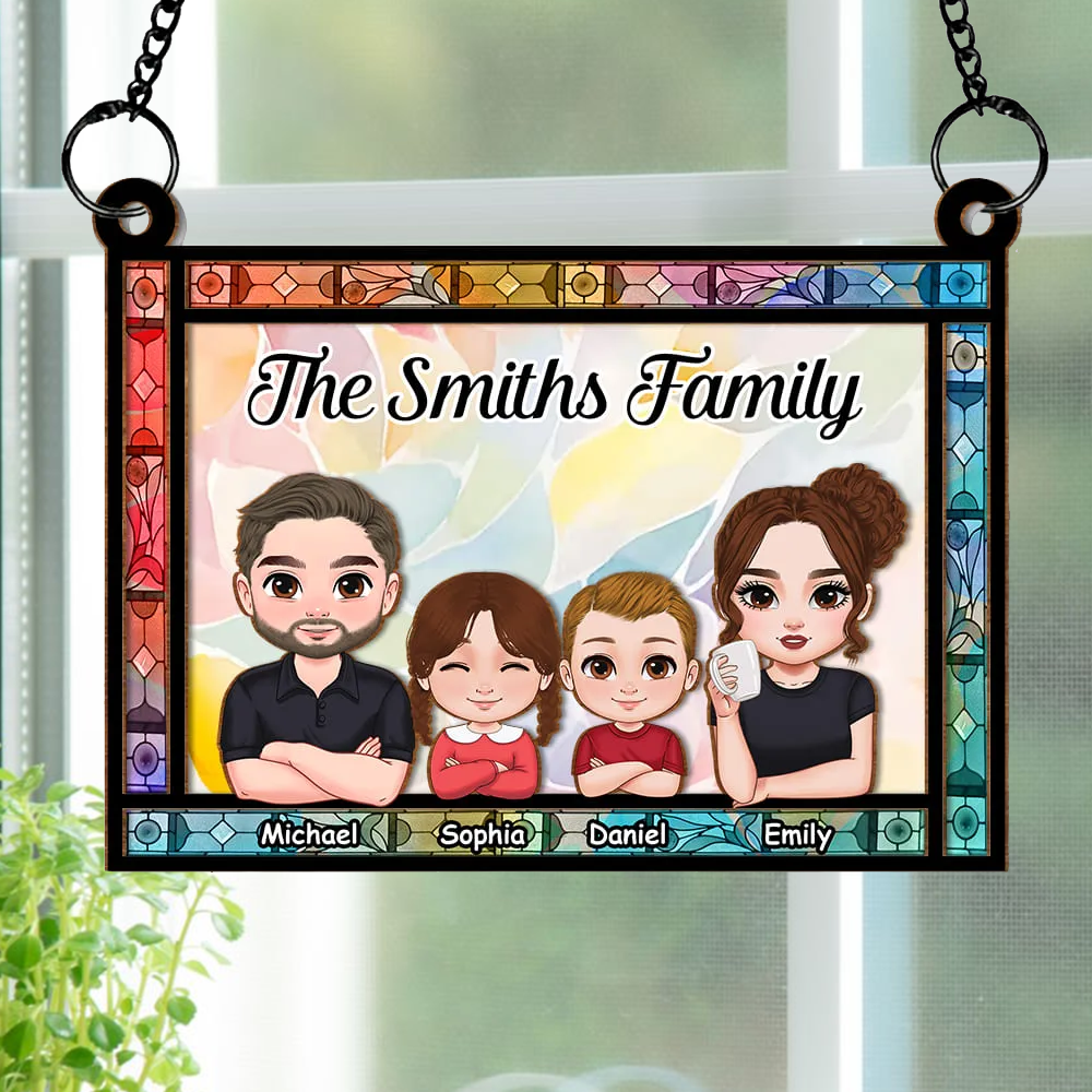 Personalized Family Member – Personalized Window Hanging Suncatcher Ornament – Gift For Family Members Personalized Family Member – Personalized Window Hanging Suncatcher Ornament – Gift For Family Members