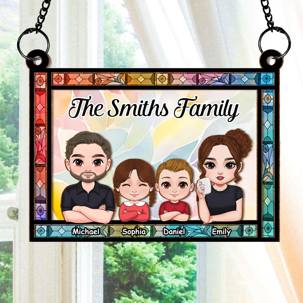 Personalized Family Member – Personalized Window Hanging Suncatcher Ornament – Gift For Family Members Personalized Family Member – Personalized Window Hanging Suncatcher Ornament – Gift For Family Members