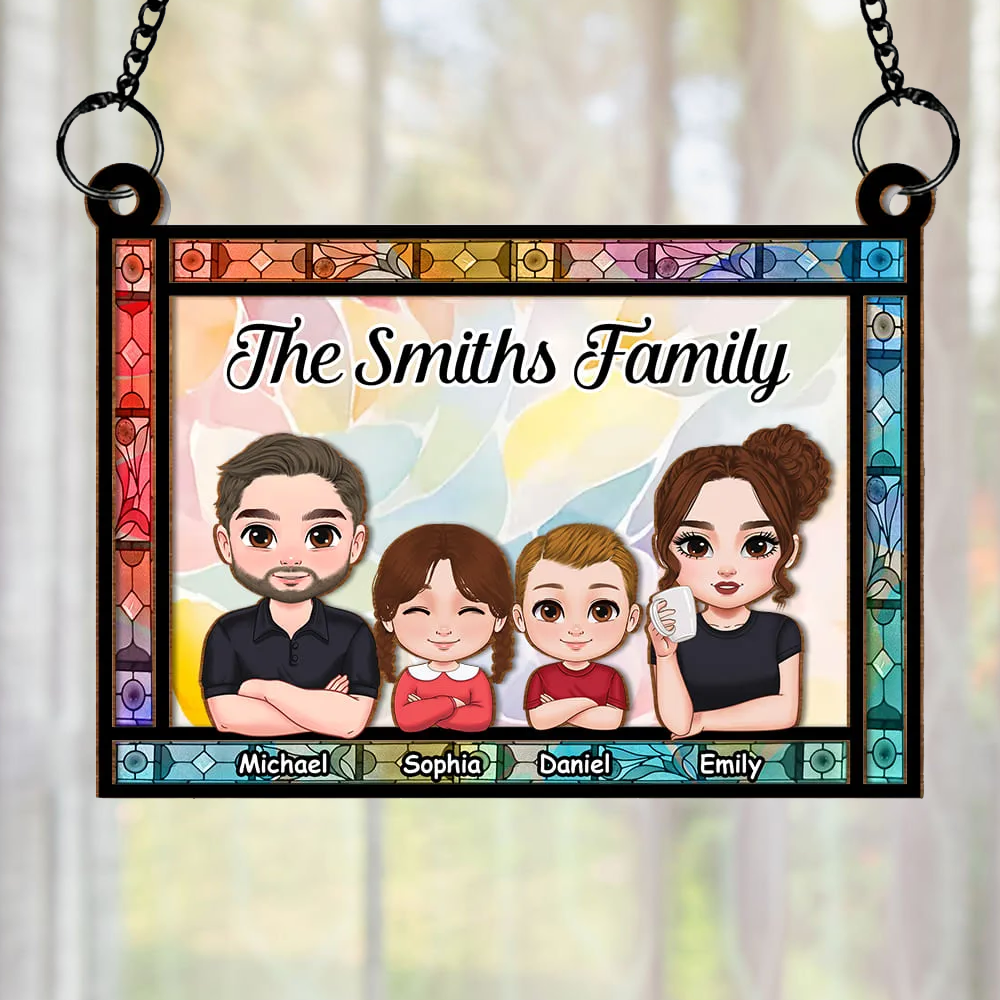 Personalized Family Member – Personalized Window Hanging Suncatcher Ornament – Gift For Family Members Personalized Family Member – Personalized Window Hanging Suncatcher Ornament – Gift For Family Members
