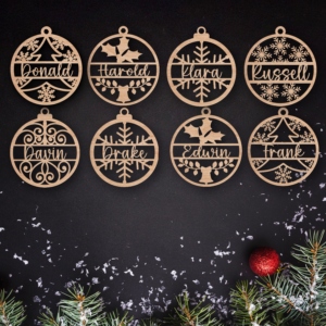 Personalized Name Wooden Ornament - Christmas Gift for Family Members, Mom, Dad 3 PersonalizedNameWoodenOrnament4.png