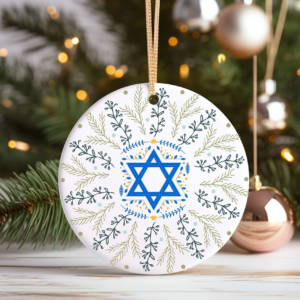 Hanukkah Ceramic Ornament Jewish Holiday – Interfaith Family Gift Ideas, Jewish and Christian Family Decorations