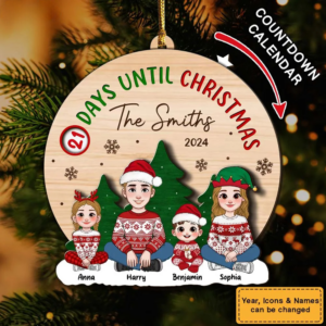 Countdown Until Christmas - Personalized Christmas Family Countdown Ornament 1 Prev 2.png