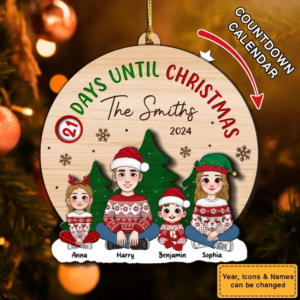 Countdown Until Christmas - Personalized Christmas Family Countdown Ornament 3 Prev 3.png