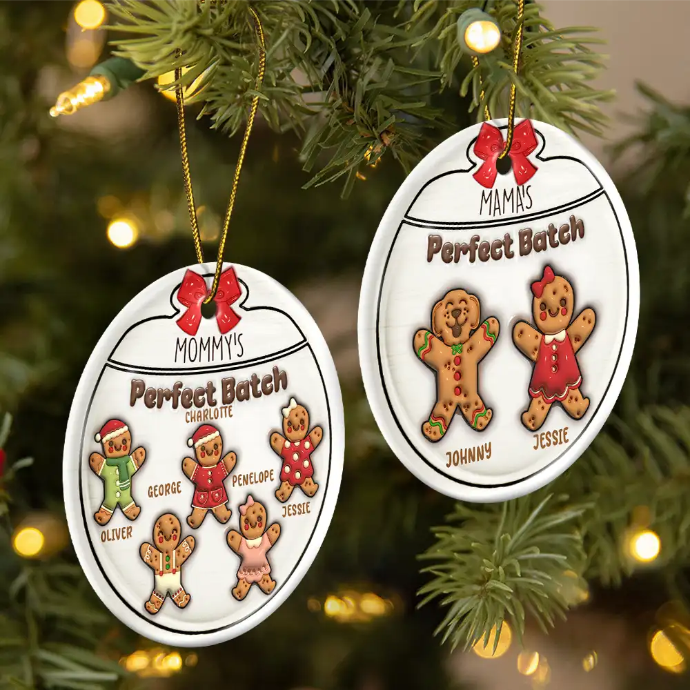 Gingerbread Cookies Grandma Grandpa Perfect Patch – Personalized Custom 3D Inflated Effect Ceramic Ornament – Gift For Mom, Dad, Grandparents Gingerbread Cookies Grandma Grandpa Perfect Patch – Personalized Custom 3D Inflated Effect Ceramic Ornament – Gift For Mom, Dad, Grandparents