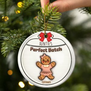 Gingerbread Cookies Grandma Grandpa Perfect Patch - Personalized Custom 3D Inflated Effect Ceramic Ornament - Gift For Mom, Dad, Grandparents 3 AH759 HAL2695 Mockup 2 2000x 558c69e6 ebb3 4ea1 8bf3 5365c26ec3da.png