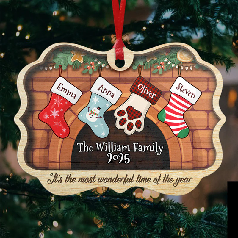Christmas Stockings Hanging – Personalized Medallion Ornament – Christmas Gift for Family Members Christmas Stockings Hanging – Personalized Medallion Ornament – Christmas Gift for Family Members
