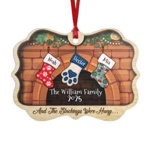 Christmas Stockings Hanging - Personalized Medallion Ornament - Christmas Gift for Family Members 1 ChristmasStockingsHanging4.png