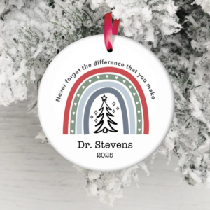 Not All Heroes Wear Capes Nurse – Personalized Circle Ceramic Ornament – Christmas Gift For Nurse, CNA, Registered RN, Healthcare Worker