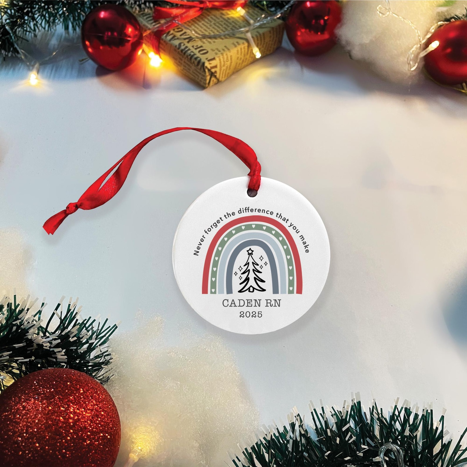 Not All Heroes Wear Capes Nurse – Personalized Circle Ceramic Ornament – Christmas Gift For Nurse, CNA, Registered RN, Healthcare Worker Not All Heroes Wear Capes Nurse – Personalized Circle Ceramic Ornament – Christmas Gift For Nurse, CNA, Registered RN, Healthcare Worker