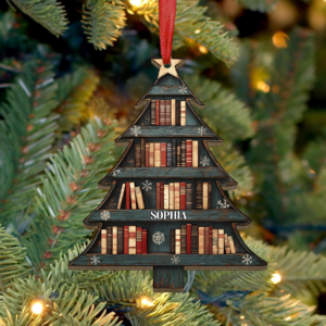 Custom Name Christmas Book Tree - Personalized Wood Ornament - Christmas Gift For Book Lovers, Librarian 2 Preview1 3624016d 47b5 4abb b838 b2c0e0e5a8ba.png