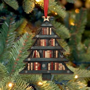 Christmas Book Tree - Personalized Wood Ornament - Christmas Gift For Book Lovers, Librarian 2 3 6db39508 8a10 49b5 8383 1f94809bdadd.jpg