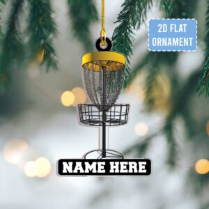 Disc Golf Christmas Ornament – Personalized Custom Shaped Acrylic Ornament – Christmas Gift For Golfers, Golf Lovers
