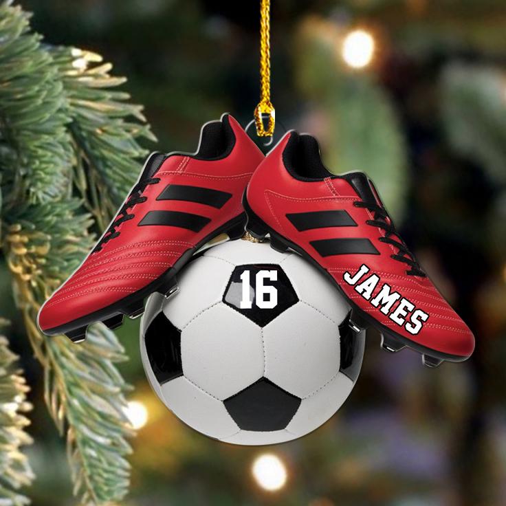 Soccer Christmas – Personalized Custom Shaped Acrylic Ornament – Christmas Gift for Soccer, Soccer Lover, Son/Daughter, Grandkids Soccer Christmas – Personalized Custom Shaped Acrylic Ornament – Christmas Gift for Soccer, Soccer Lover, Son/Daughter, Grandkids