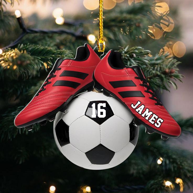 Soccer Christmas – Personalized Custom Shaped Acrylic Ornament – Christmas Gift for Soccer, Soccer Lover, Son/Daughter, Grandkids Soccer Christmas – Personalized Custom Shaped Acrylic Ornament – Christmas Gift for Soccer, Soccer Lover, Son/Daughter, Grandkids