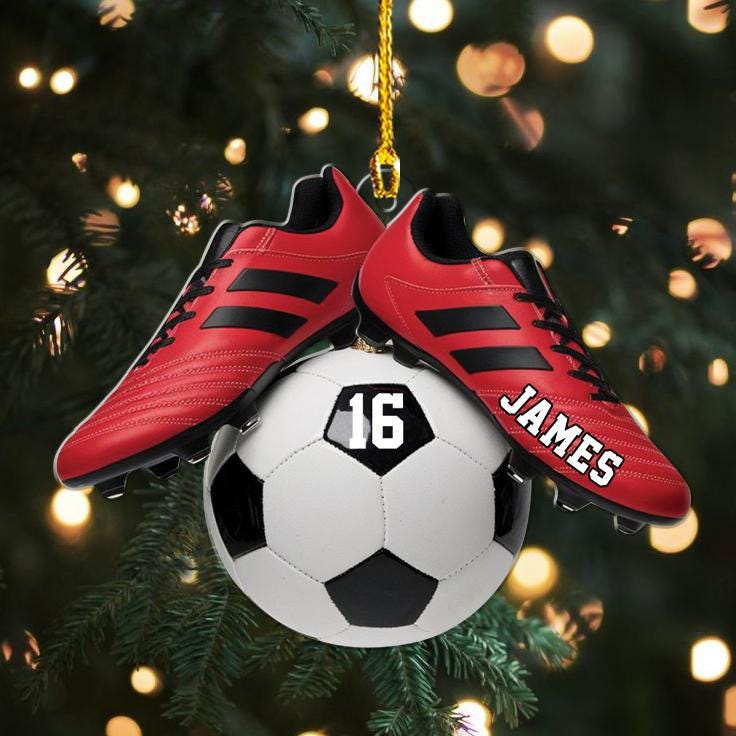 Soccer Christmas – Personalized Custom Shaped Acrylic Ornament – Christmas Gift for Soccer, Soccer Lover, Son/Daughter, Grandkids Soccer Christmas – Personalized Custom Shaped Acrylic Ornament – Christmas Gift for Soccer, Soccer Lover, Son/Daughter, Grandkids