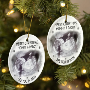 Custom Photo Baby Expecting See You In 2026 - Personalized Ceramic Ornament - Christmas Gift for Pregnant Woman 3 CustomPhotoBaby2.png