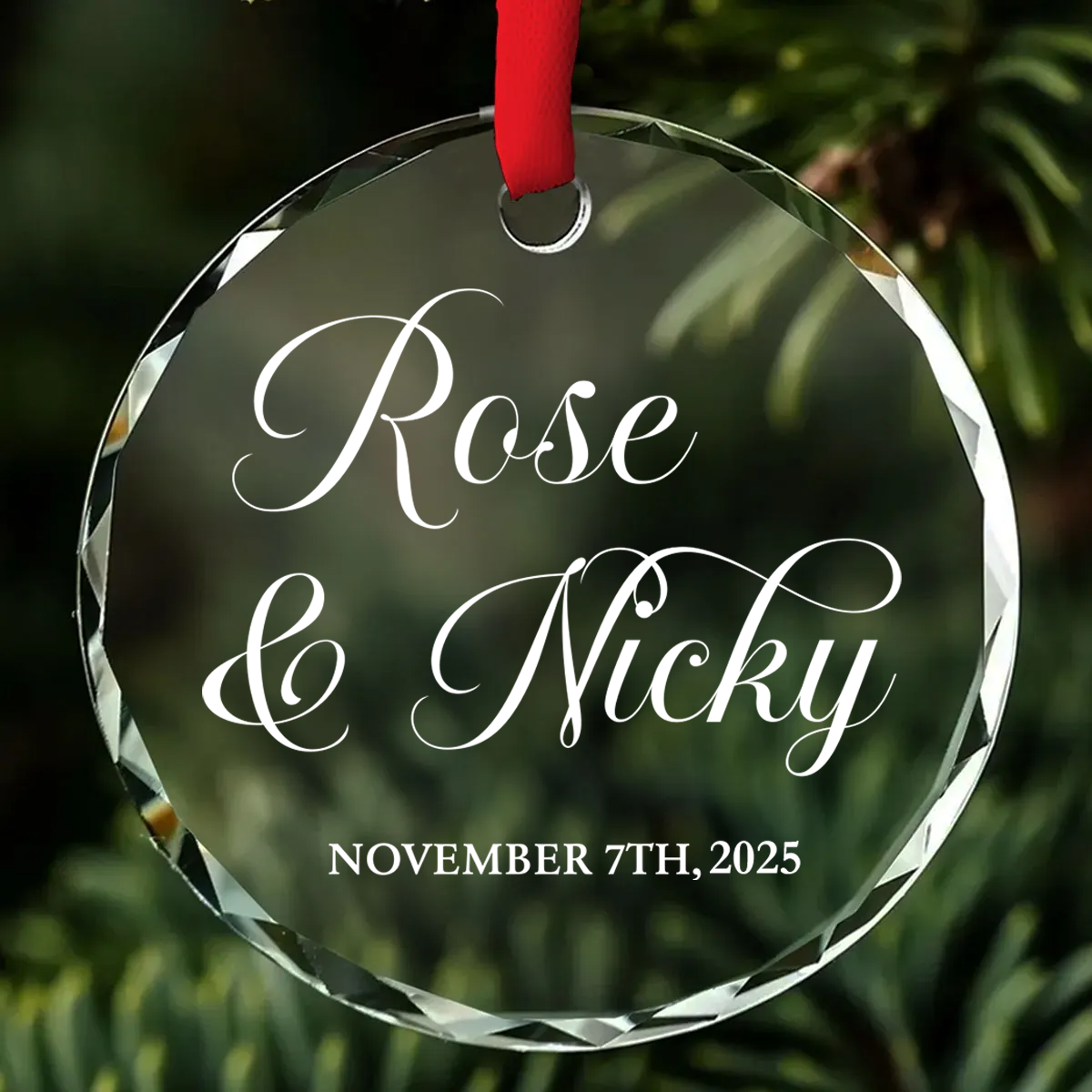 Couple Ornament with Your Names and Special Date – Personalized Circle Glass Ornament – Christmas Gift For Her/Him, Husband/Wife, Couples Couple Ornament with Your Names and Special Date – Personalized Circle Glass Ornament – Christmas Gift For Her/Him, Husband/Wife, Couples