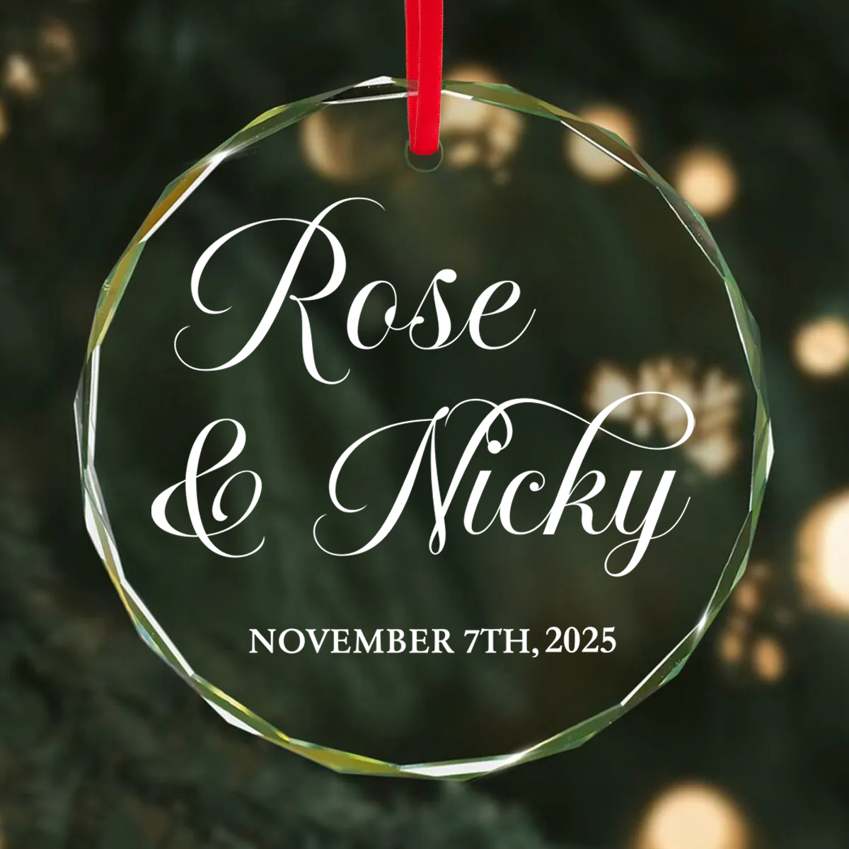 Couple Ornament with Your Names and Special Date – Personalized Circle Glass Ornament – Christmas Gift For Her/Him, Husband/Wife, Couples Couple Ornament with Your Names and Special Date – Personalized Circle Glass Ornament – Christmas Gift For Her/Him, Husband/Wife, Couples