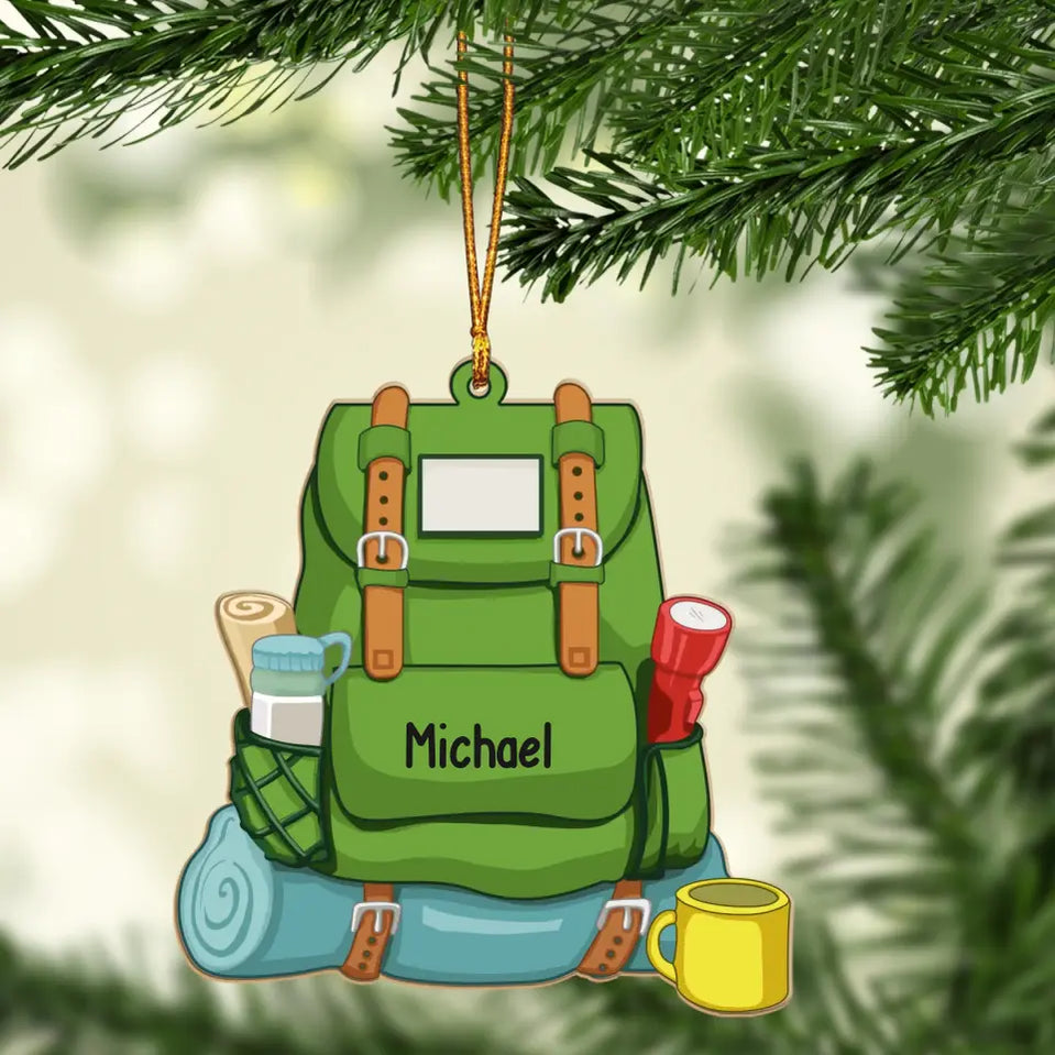 Hiking Backpack Ornament – Personalized Wood Ornament – Christmas Gift for Men Women, Hiking Lovers, Hiker Christmas Gift, Travel Gift Hiking Backpack Ornament – Personalized Wood Ornament – Christmas Gift for Men Women, Hiking Lovers, Hiker Christmas Gift, Travel Gift