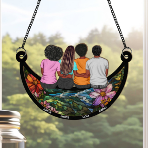Mom Children Sitting On The Moo 1.png