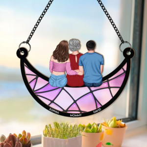Mom Children Sitting On The Moo 2.png
